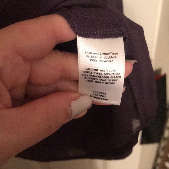 Chelsea28 ruffled polka dot purple top size small - Picture 9 of 12